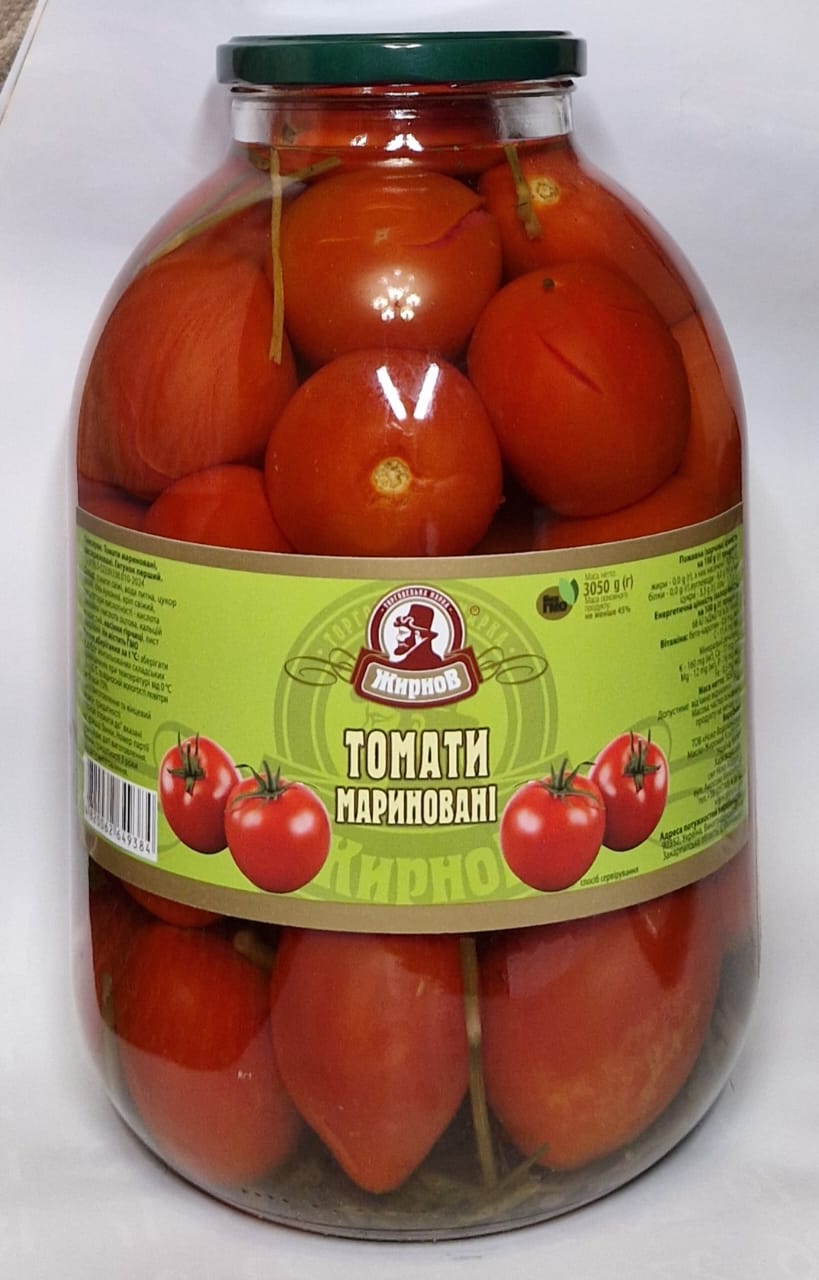 Томати мариновані ТМ ЖирноВ з оцтом 3000г